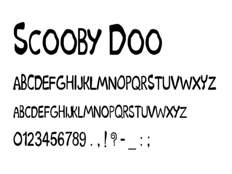 Scooby Doo Font Download