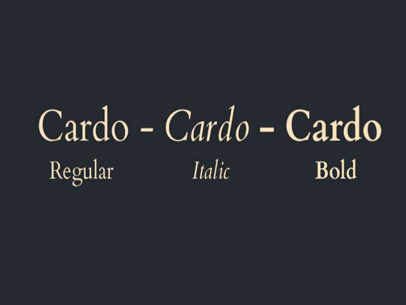 Cardo Font Free Download