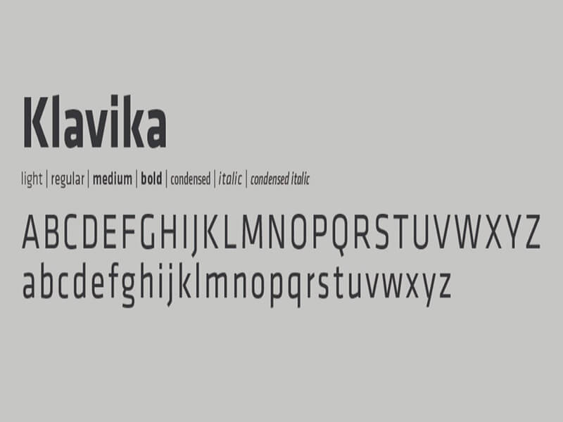 Klavika Font Family Download