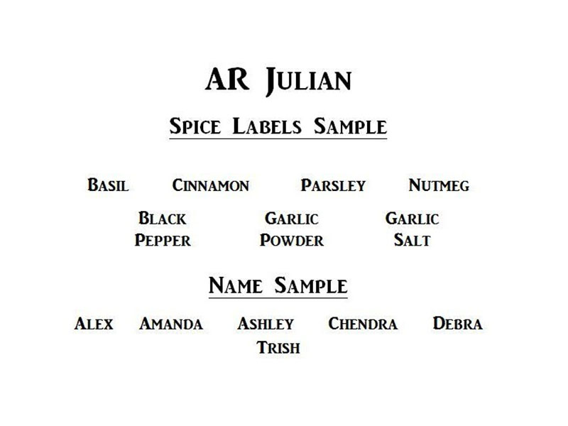 Ar Julian Font Family Download