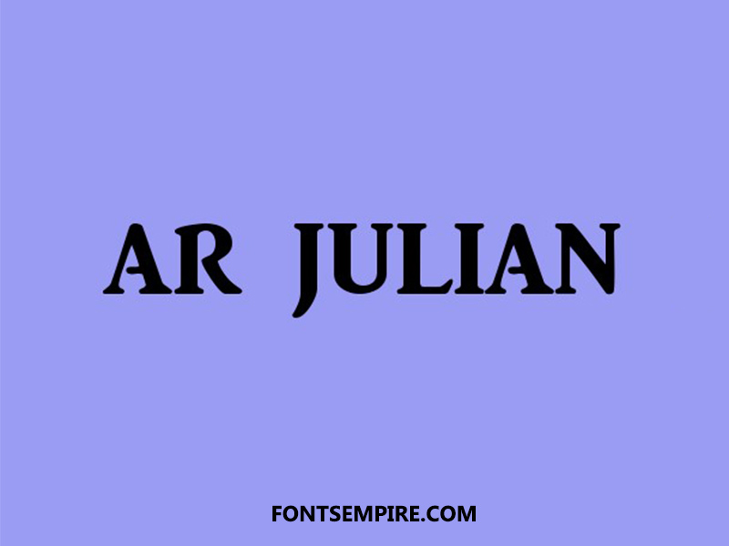 Ar Julian Font Family Free Download