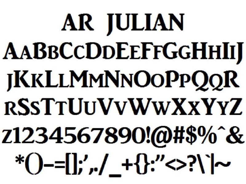 Ar Julian Font Free Download