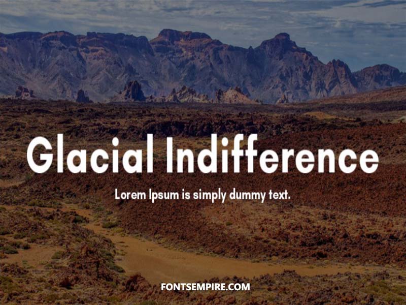 Glacial Indifference Font Family Free Download