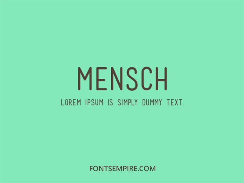 Mensch Font Family Free Download