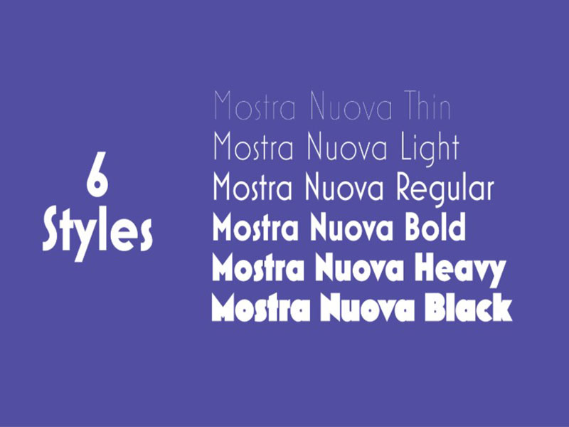 Mostra Nuova Font Family Download