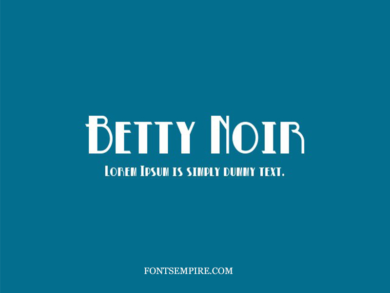 Betty Noir Font Family Free Download