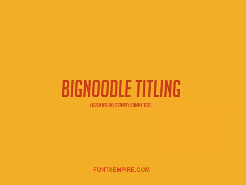 Big-Noodle Titling Font Family Free Download
