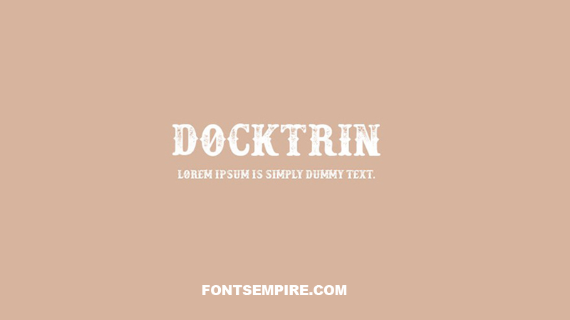 Docktrin Font Family Free Download