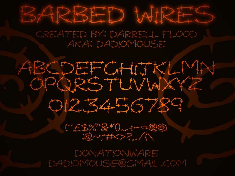 Barbed Wires Font Free Download