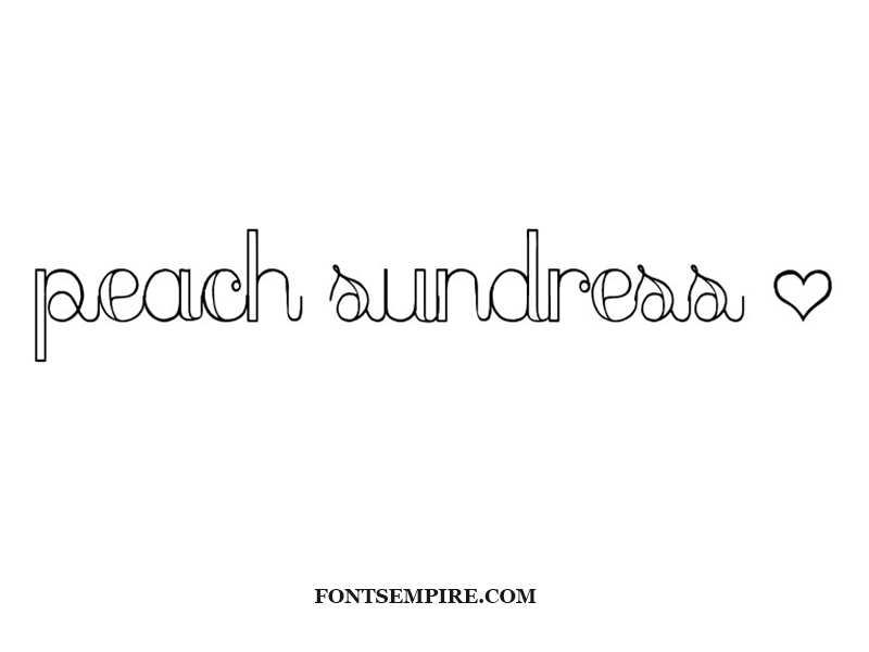 Peach Sundress Font Family Free Download