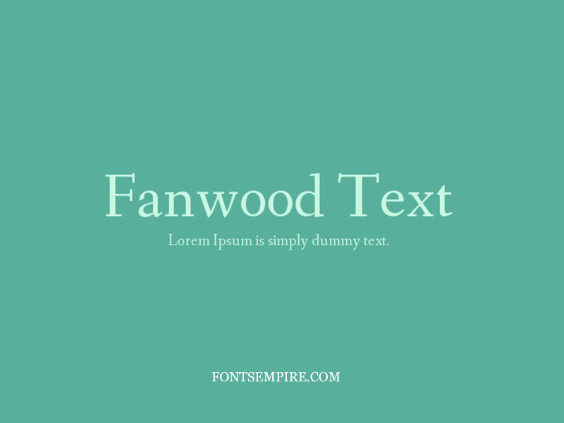 Fanwood Text Font Family Free Download
