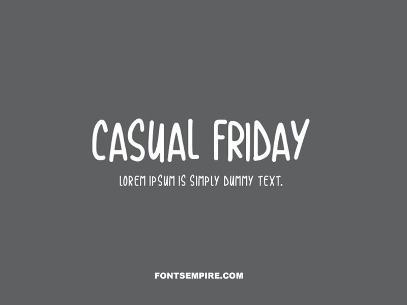 Casual Friday Font Family Free Download