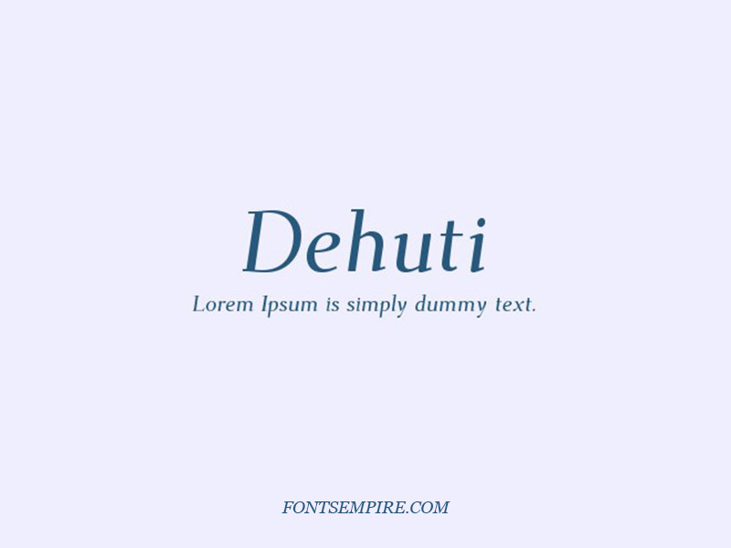Dehuti Font Family Free Download
