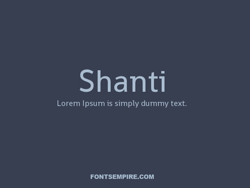 Shanti Font Family Free Download