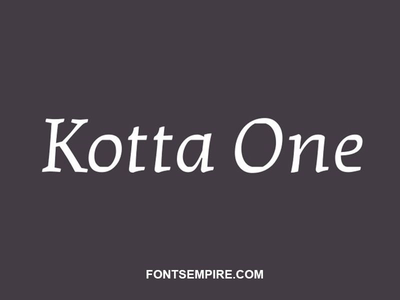 Kotta One Font Family Free Download