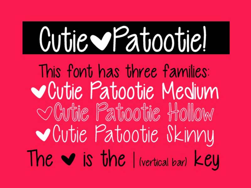 Cutie Patootie Font Family Download