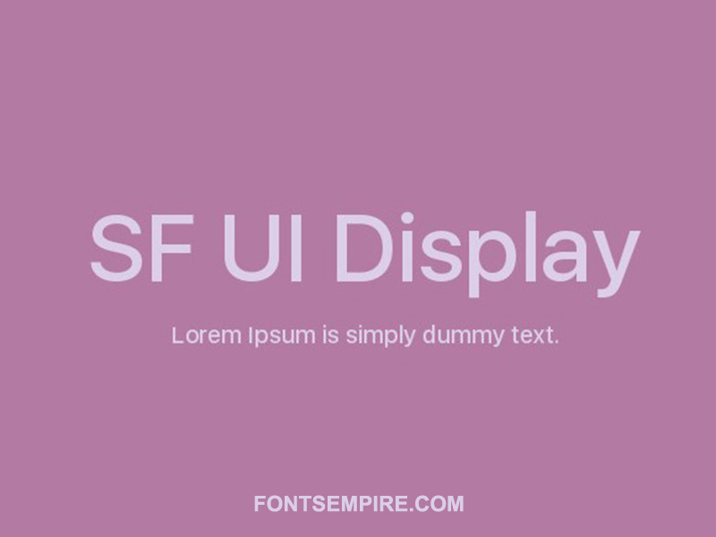 SF UI Display Font Family Free Download
