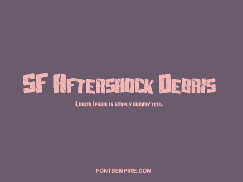 Sf Aftershock Debris Font Family Free Download