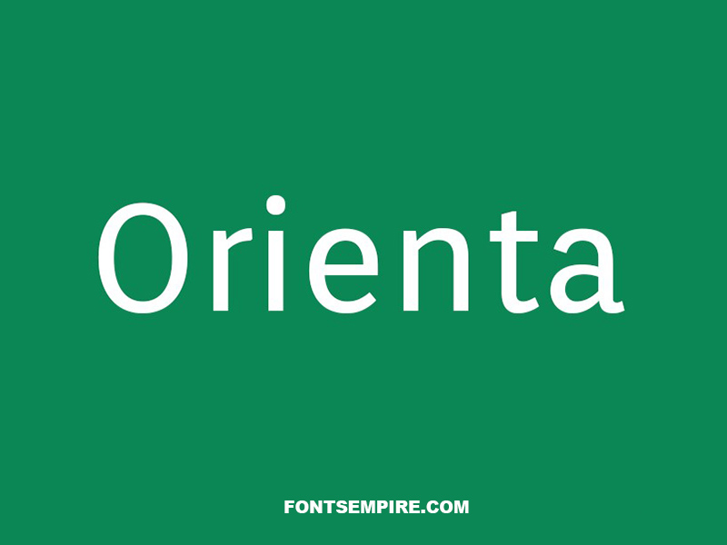 Orienta Font Family Free Download