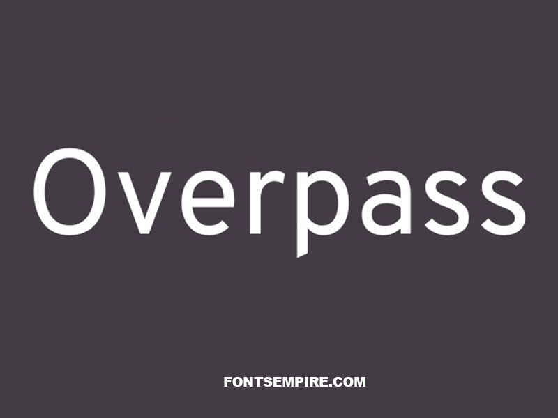 Overpass Font Family Free Download