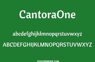 Cantora One Font Family Free Download