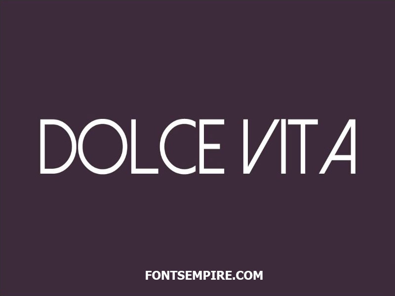 Dolce Vita Font Family Free Download