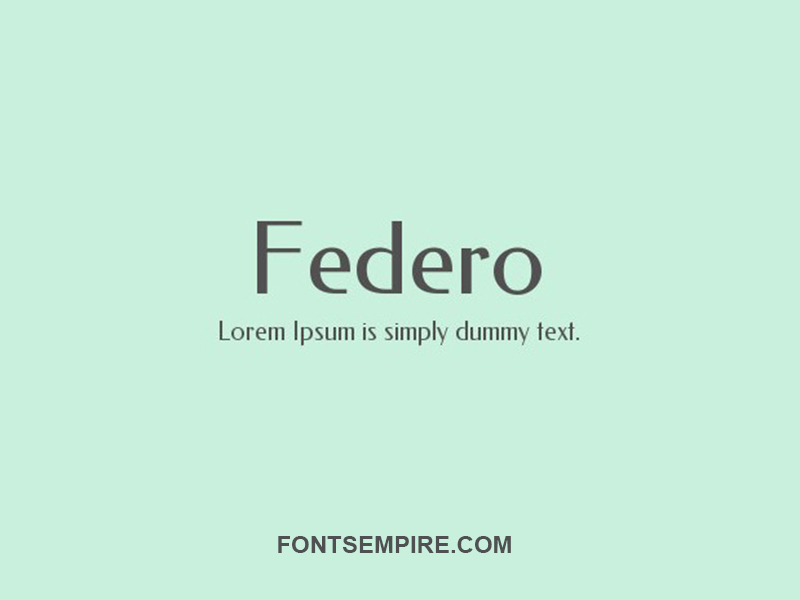 Federo Font Family Free Download