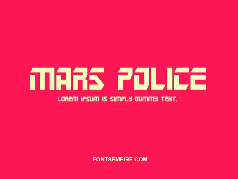 Mars Police Font Family Free Download