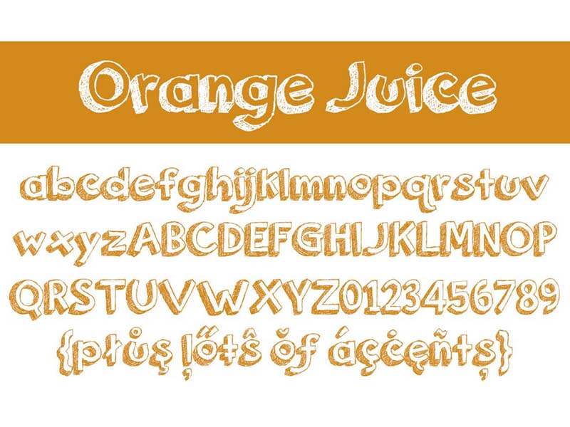 Orange Juice Font Family Download