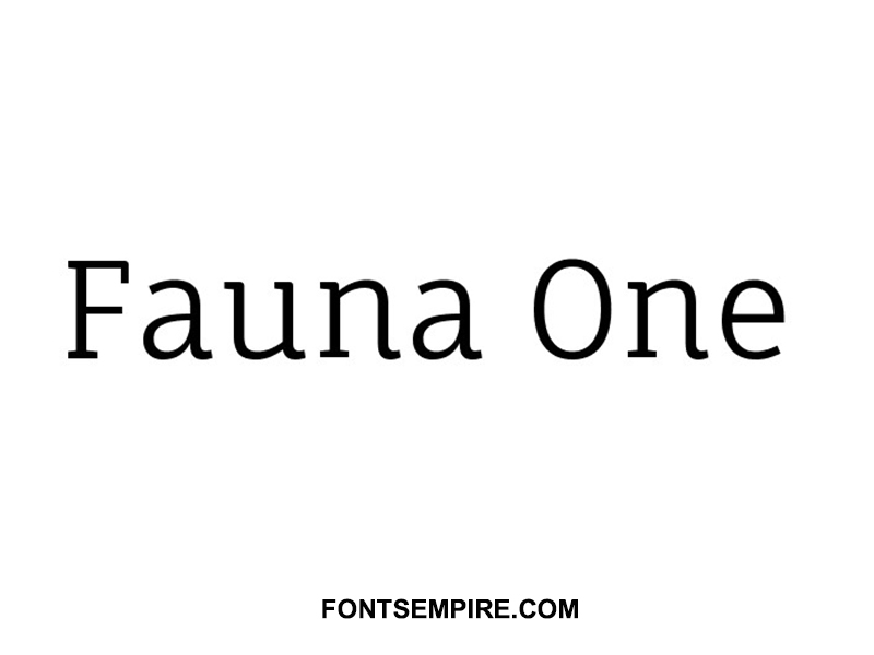 Fauna One Font Family Free Download