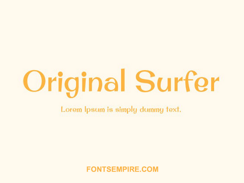 Original Surfer Font Family Free Download