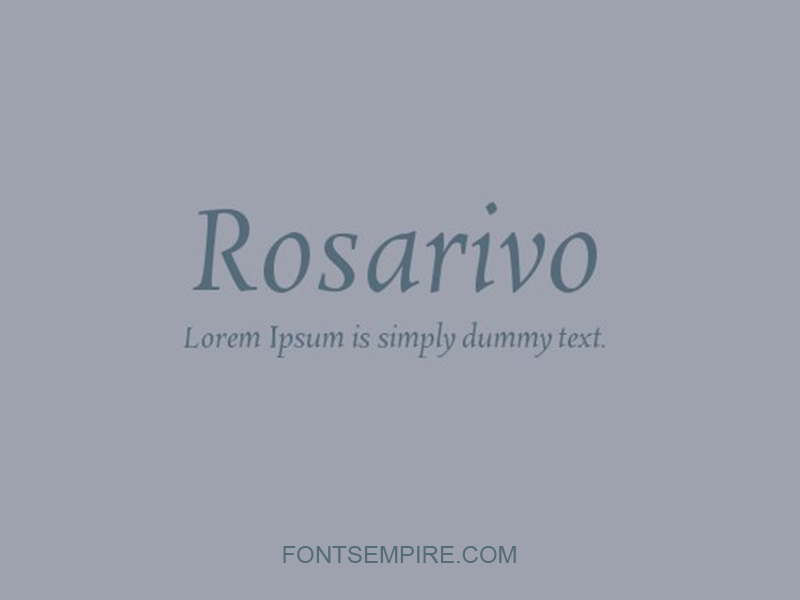 Rosarivo Font Family Free Download