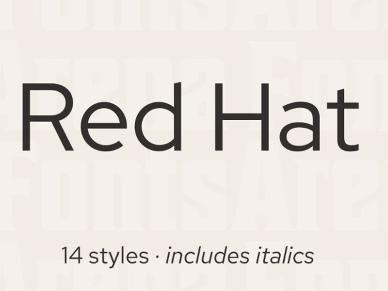 Red Hat Font Family Free Download