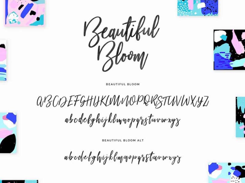 Beautiful Bloom Font Family Download