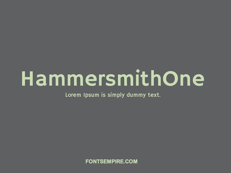 Hammersmith One Font Family Free Download