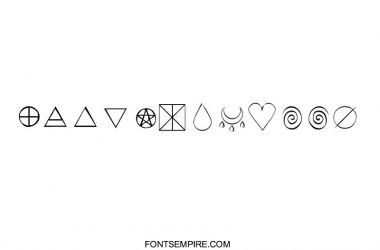 KR Wiccan Symbols Font Family Free Download