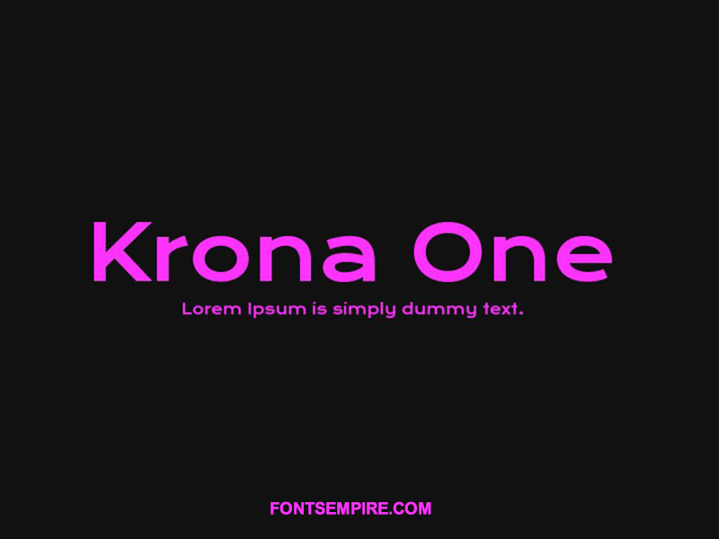 Krona One Font Family Free Download
