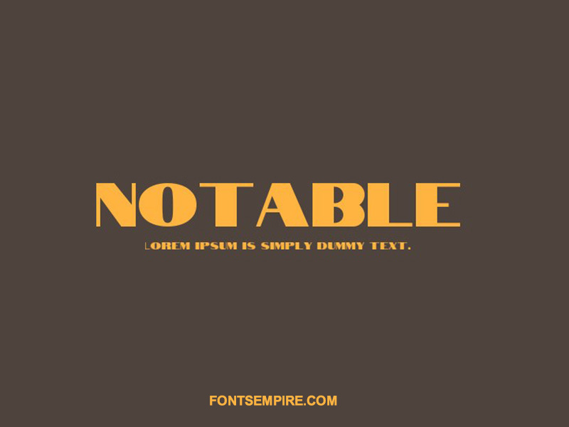 Notable Font Family Free Download