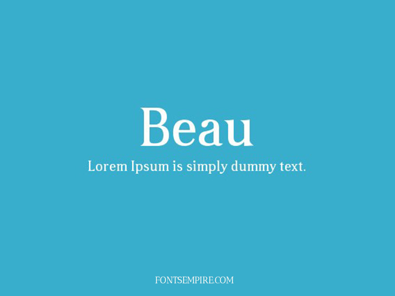 Beau Font Family Free Download