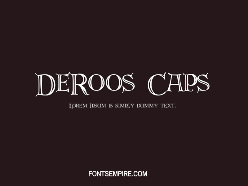DeRoos Caps Font Family Free Download