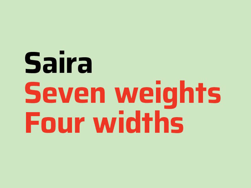 Saira Font Family Download