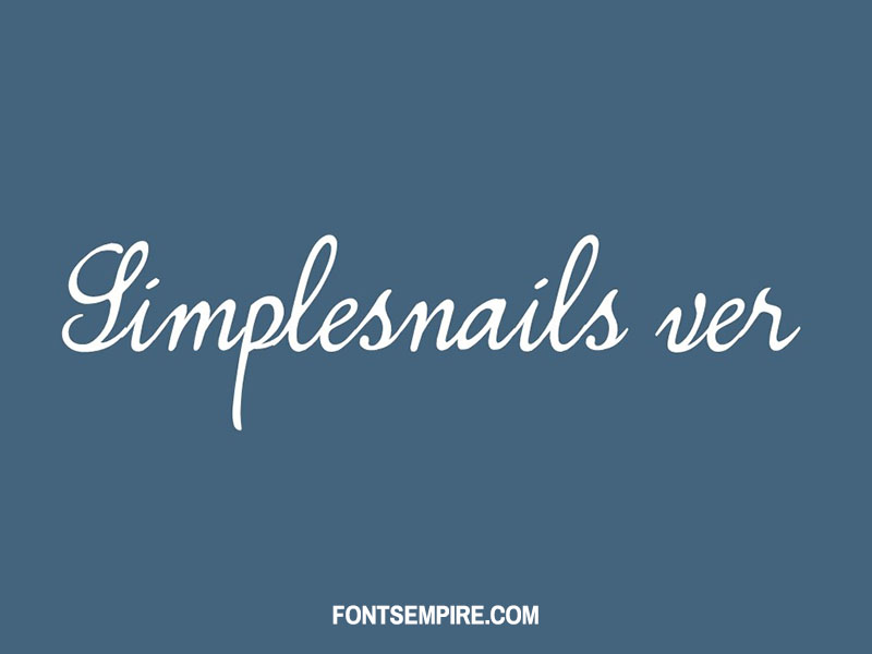 Simplesnails Font Family Free Download