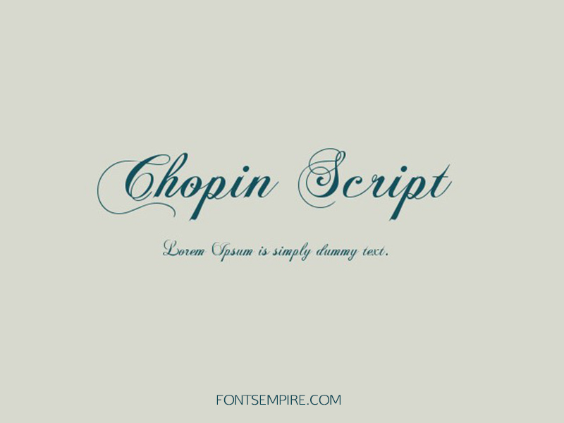 Chopin Script Font Family Free Download