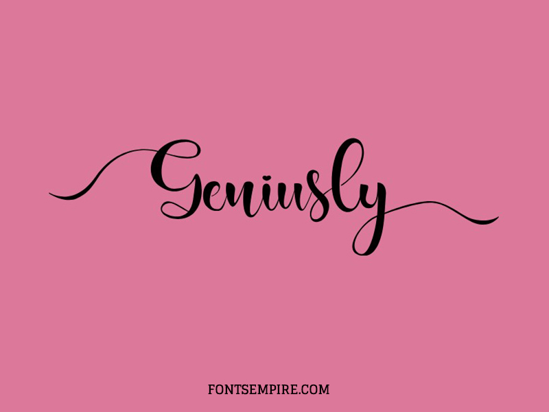 Geniusly Calligraphy Font Family Free Download