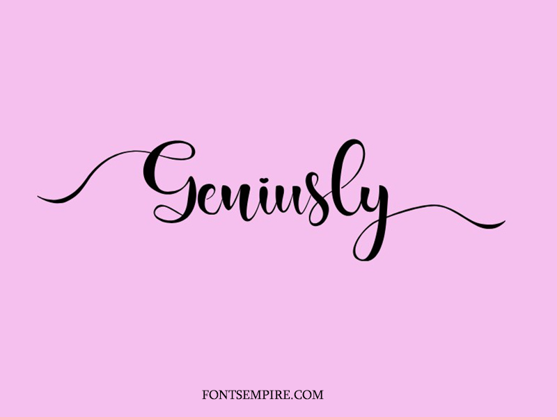 Geniusly Font Family Free Download