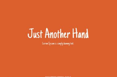 Just Another Hand Font Family Free Download