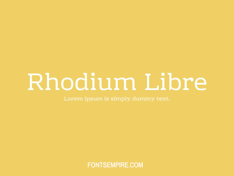 Rhodium Libre Font Family Free Download