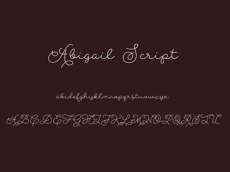 Abigail Script Font Family Download