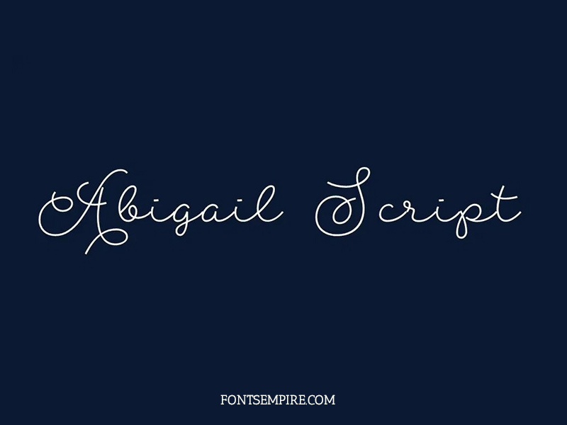 Abigail Script Font Family Free Download