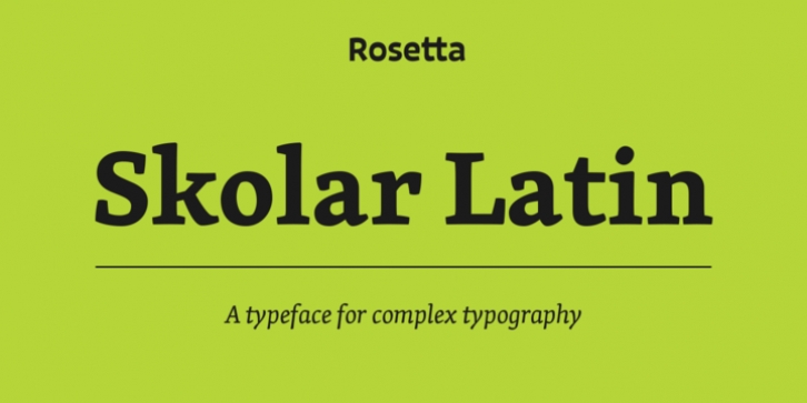 Rosetta - On Skolar Sans